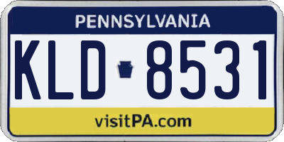 PA license plate KLD8531