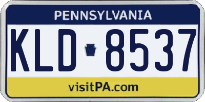 PA license plate KLD8537