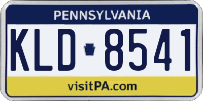 PA license plate KLD8541
