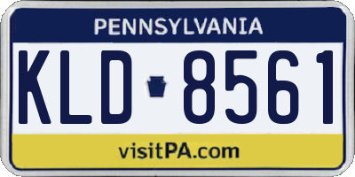 PA license plate KLD8561