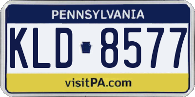 PA license plate KLD8577