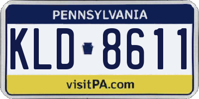 PA license plate KLD8611