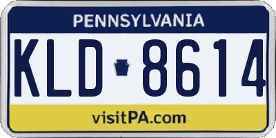PA license plate KLD8614