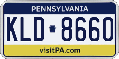 PA license plate KLD8660