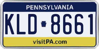 PA license plate KLD8661