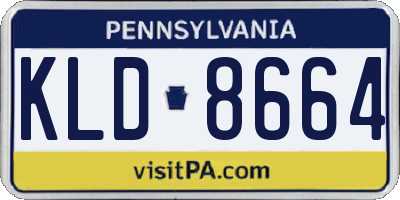 PA license plate KLD8664