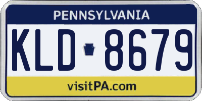 PA license plate KLD8679