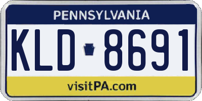 PA license plate KLD8691