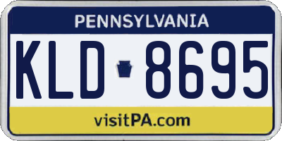 PA license plate KLD8695