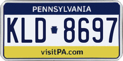 PA license plate KLD8697