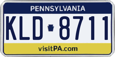 PA license plate KLD8711