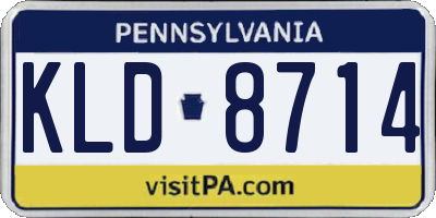 PA license plate KLD8714