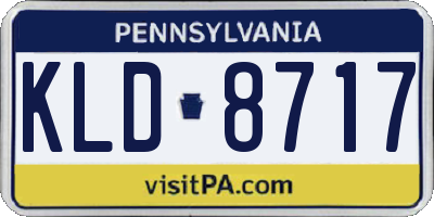 PA license plate KLD8717