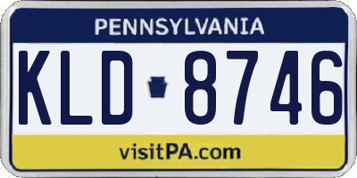 PA license plate KLD8746
