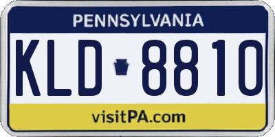 PA license plate KLD8810