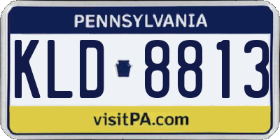 PA license plate KLD8813