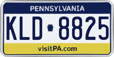 PA license plate KLD8825