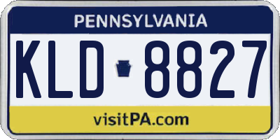 PA license plate KLD8827