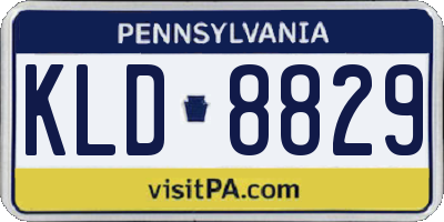 PA license plate KLD8829