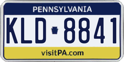 PA license plate KLD8841
