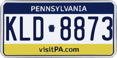 PA license plate KLD8873