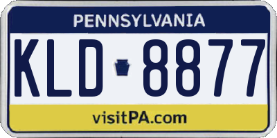 PA license plate KLD8877