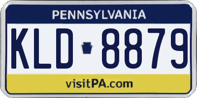 PA license plate KLD8879