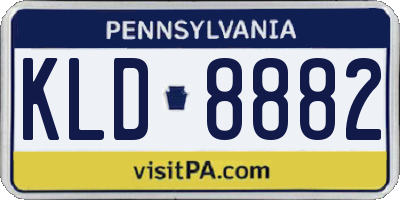 PA license plate KLD8882