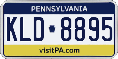 PA license plate KLD8895