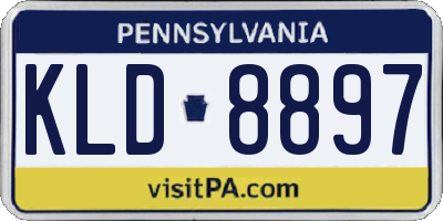 PA license plate KLD8897