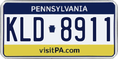 PA license plate KLD8911