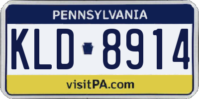 PA license plate KLD8914