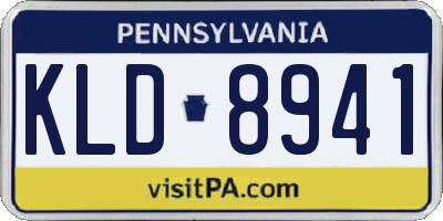 PA license plate KLD8941