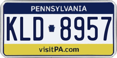 PA license plate KLD8957