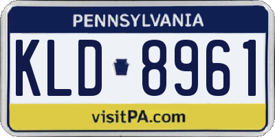 PA license plate KLD8961