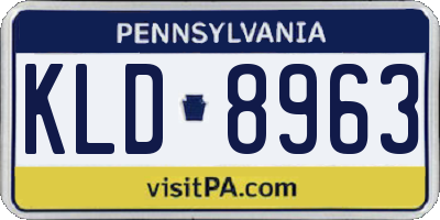 PA license plate KLD8963