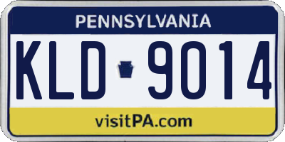 PA license plate KLD9014