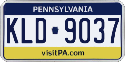 PA license plate KLD9037