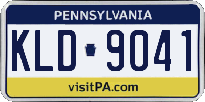 PA license plate KLD9041