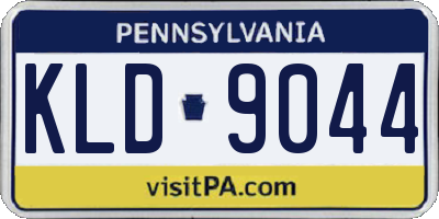 PA license plate KLD9044