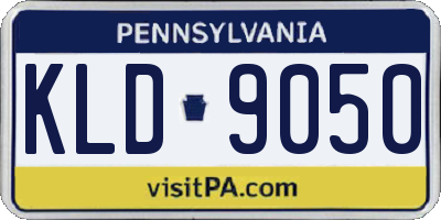 PA license plate KLD9050
