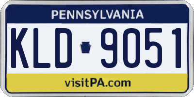 PA license plate KLD9051