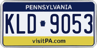 PA license plate KLD9053