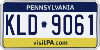 PA license plate KLD9061