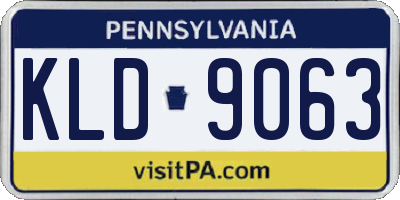 PA license plate KLD9063