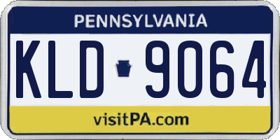 PA license plate KLD9064