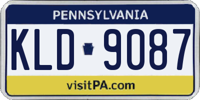 PA license plate KLD9087