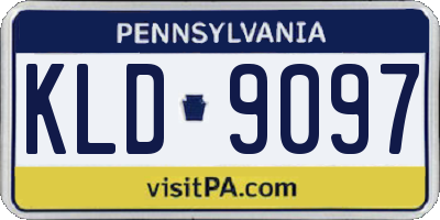 PA license plate KLD9097
