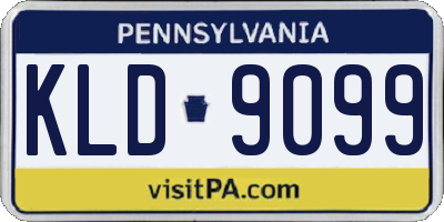 PA license plate KLD9099