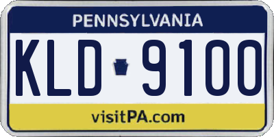 PA license plate KLD9100